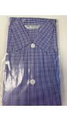 Savile Collection Men's Nightshirts, Cotton, Blue/Red, Size Small