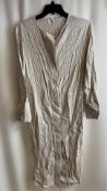Malene Birger Adelias Crinkle Maxi Dress, Beige, Size 42