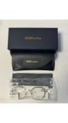 GIGI Studio Electric Glasses, Clear Lense, Gold/Blue Frame