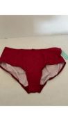 Nine Goddess Women's Plus Size Kayla Brief, Berry, Size XL