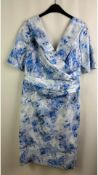 Ispirato Mother of The Bride Dress and Jacket, Blue Floral, UK 16