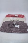 Three B.Young Boat Neck Glitter Jumper, 1x Cherry, 1x Beige, 1x Fudge, Size XXL