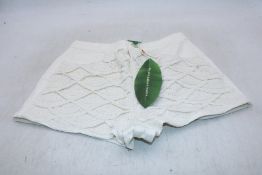 Farm Rio Crochet Shorts, White, Size 27