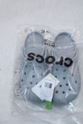 Eleven Pairs of Crocs Baya, 10126-007, Grey, UK Men's 10, Women's 11