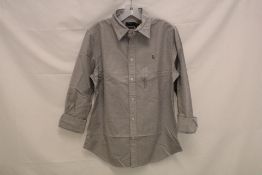 Ralph Lauren Long Sleeve Logo Shirt, Grey, Size XL