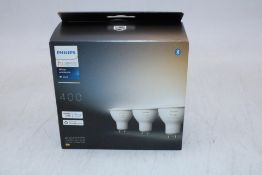 Two Philips Hue GU10 Smart Spotlight 3 Per Pack