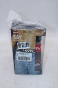 Three Levi's Boxer Brief, Pack of 4, Navy/Red/Grey, Size M