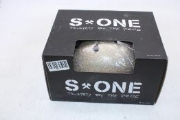 S1 One Lifer Visor Helmet, Gold Glitter, Size XL, 22.5