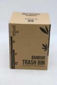 Six Kazai Bamboo Trash Bins, Grey, 3L