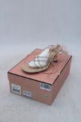 Acne Studios Leather Lace Up Sandals, Beige, Size 38