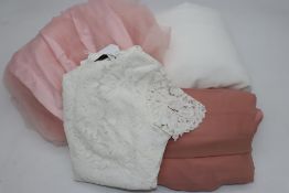 Four Matchimony Items to include 1x Chiffon Bridesmaid Skirt, Dusky Pink, Size 6, 1x Bridesmaid Skir