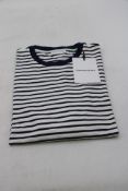 Two Edmond Studios Embro Stripes T-Shirt, Blue/White, Size M