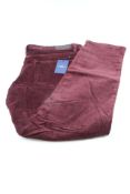 Hacket Corduroy Trousers, Burgundy, Size 38