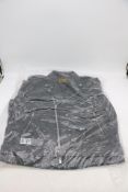 Leather Men's Biker Jacket, Black, Size 54