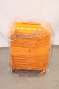 American Tourister Fast Forward 55/20 Expandable Spinner Suitcase, Radiant Orange. Box damaged
