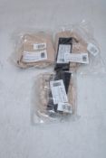 Three Heist Soft Skin Bralettes to include 1x UK S, 1x M, 1x L, All Almond