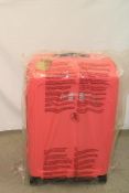 American Tourister Dash Pop 77/28 Spinner Expandable Suitcase, Sugar Pink. Box damaged