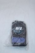 Three Pairs Fingerless Martial Arts Gloves, Black/Blue, Size L