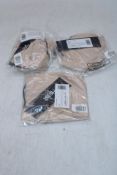 Three Heist Soft Skin Bandeau to include 1x UK M, 1x L, 1x XL, All Almond