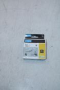 Six packs of Dymo Rhino 18055/S0718300 White Heat Shrink Tubing, 12mm