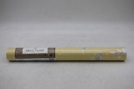 Twelve Rolls Grandeco Ellis Yellow Grey Floral Wallpaper Batch Number 126101