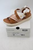 Geox Xand 2S Suede Sandals, Cognac/Rose Gold, UK 7.5
