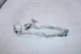 Michael Kors Empire Logo Chain Belt, Silver, Size L/XL