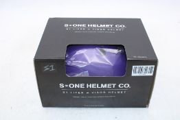 S1 One Lifer Visor Helmet, Purple Matte, Size M, 21.5