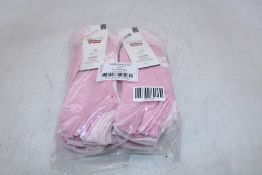 Six Levi's Low Cut Socks, Pack of 3, Pink Combo, UK 2.5/5