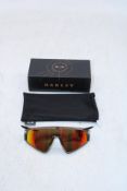 Oakley OO9404 Latch Panel Sunglasses, Frames Grey Pink/Lenses Prizm Ruby