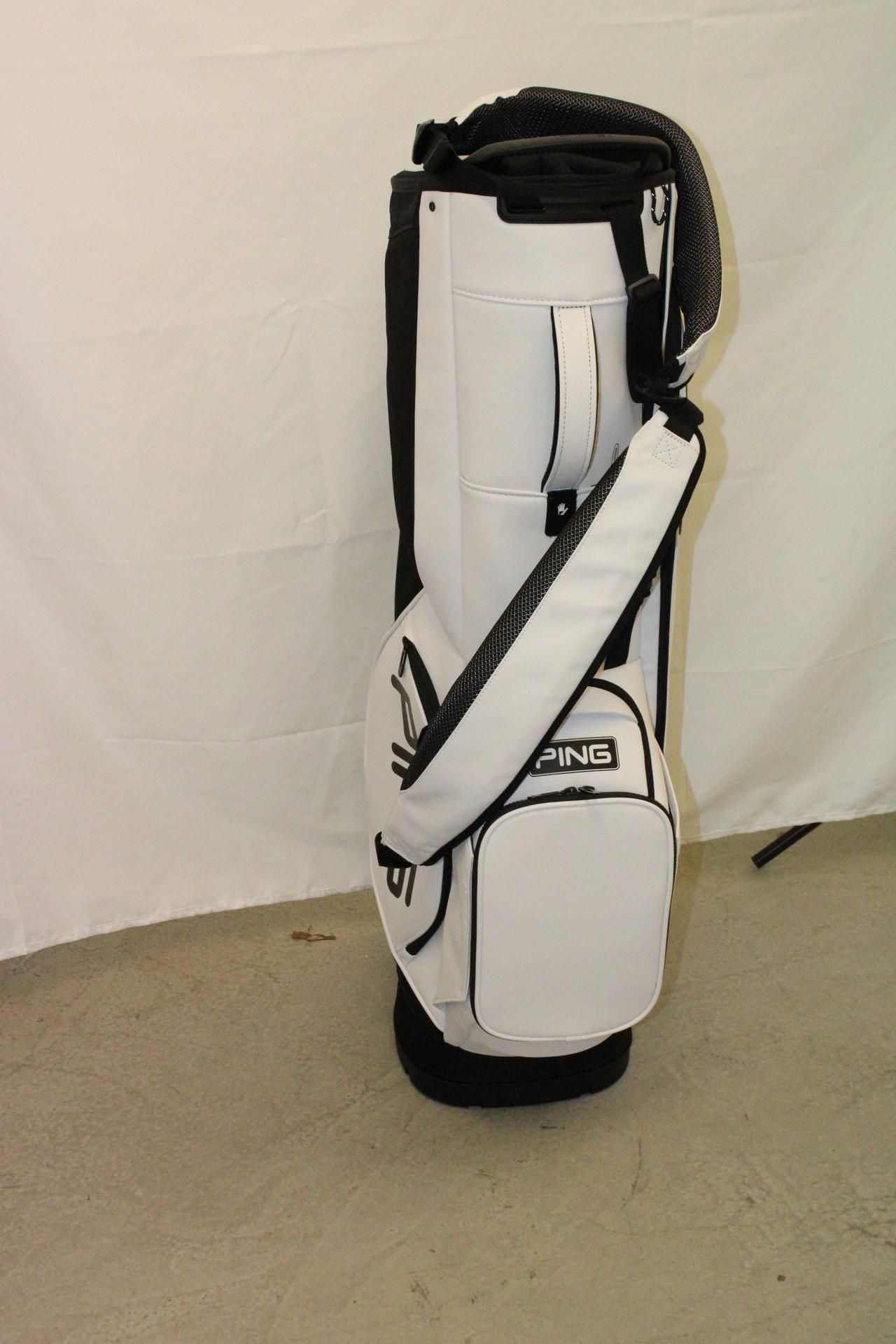 PING Hoofer Tour Golf Stand Bag, White/ Black