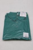 Three 2024 Aston Martin Men's Logo Polo Shirts, Green, UK L