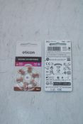 One-thousand Packs of Oticon 312 1.45v Batteries