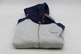 Superdry Essential Baseball Full Zip Hoodie, Grey/Navy, Size S