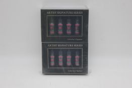 Two Monica Ivani, Artist Signature Series Eyebrow Pigments Box Sets, Four 10ml Bottles Per Set to in