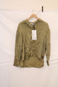 IRO Jarila Blouse, Brown Khaki, Size 34