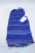 Lemlem Women's Inku Hand Woven Short Swing Dress, Blue Size L