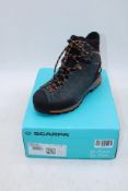 Scarpa Zodiac TRK GTX Boots, Petrol/Rust Orange, UK 7. Box damaged