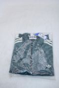 Adidas Originals Women's Zip Up Hoodie Liberty London Debossed Velvet, Aurora Ivy, Size L