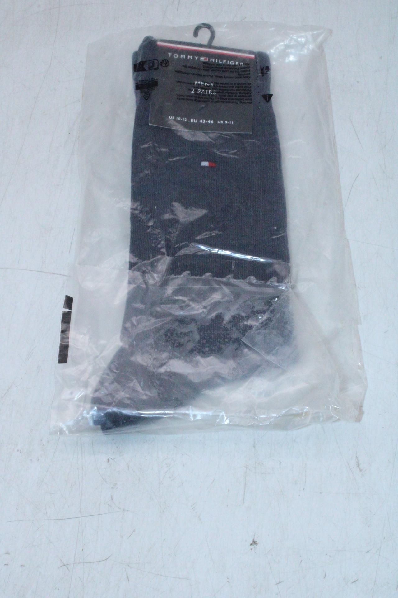 Four Packs of Men's Tommy Hilfiger Ankle Socks, 2x Jean, 2 X Grey, Size 43-46, 2 Pairs Per Pack