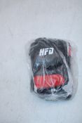 Three Pairs Fingerless Martial Arts Gloves, Black/Red, Size L