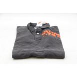 Superdry Vintage Athletic Polo Shirt, Washed Black, Size L