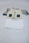 Bonpoint Tahiel V Neck Embroidered Cardigan, Multi, Size 6M