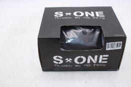 S1 One Lifer Visor Helmet, Black/Pink Straps, Size M, 21.5
