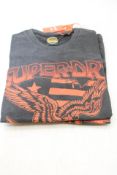 Three Superdry Lo-fi Graphic Band T-Shirt, Washed Black, Size S