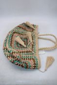 Ese O Ese Rafia Shoulder Bag, Multi Colour.