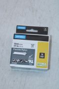 Dymo Rhino 18759/18489 Black On White Flexible Nylon Tape, 19mm