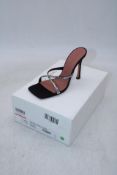 Amina Mauddi Adriana Crystal Slipper, Satin Black. Box damaged
