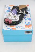 Clogs Art Women's Professor Cat Pattern Clogs, Black/White/Pink, EU 43, Not In Original Box
