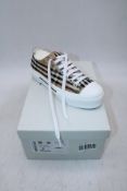 Burberry Check Trainers, Archive Beige, Size 40